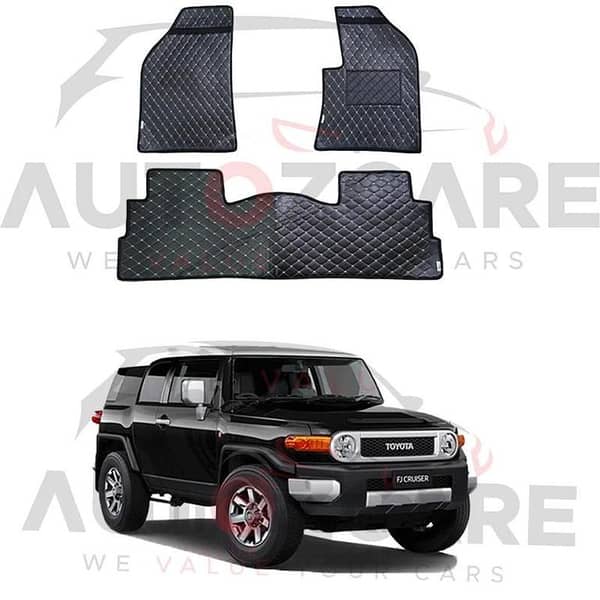 Toyota Fj Cruiser 7D Floor Mat ( Flat Style ) 3PCS - Model 2006-2018