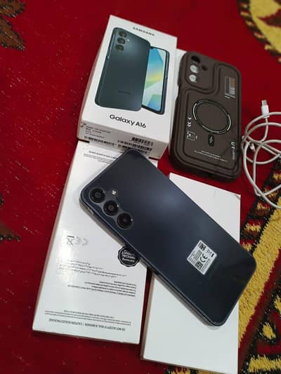 Exchange Samsung A16 256gb 6month warranty 10/10 complete box