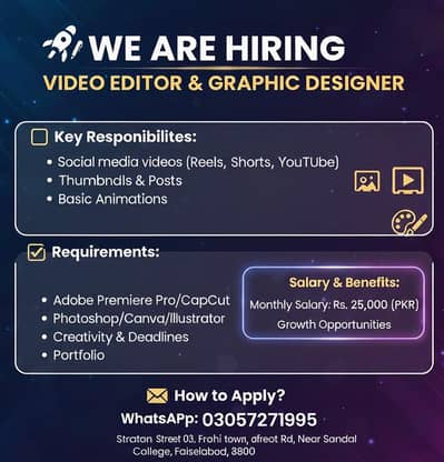 graphic & video editing and product video making