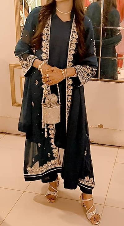 Coat style trouser suit