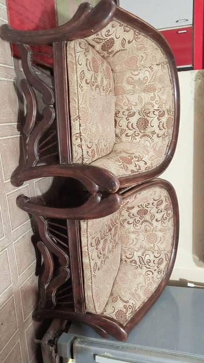 2 SET WOODEN SOFA