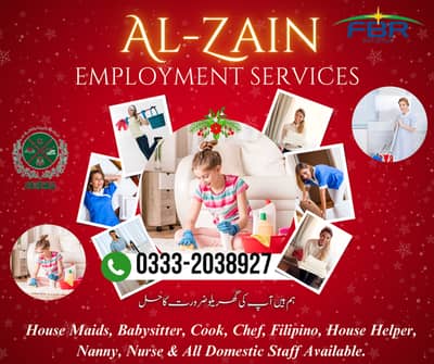 Maids / House Maids / Chef / House Cook / Baby Sitter maid available