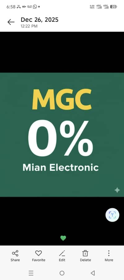 All home appliances  0% on MRP rate