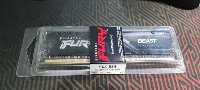 DDR4 16GB Desktop Ram 3200mhz Kingston fury beast