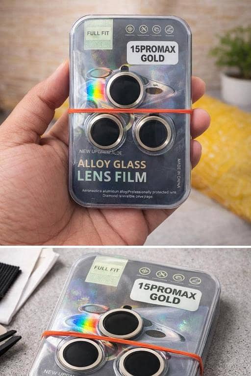 camera lens protector for an iPhone 15 Pro Max.