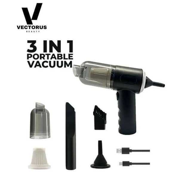 Vacuum Cleaner for car with LED Light, vacuum for home - duster blower, Cordless 3-in-1 Dual Mode Handheld, rechargeable - portable - Balon air pump car vacuum cleaner for cleaning house KS best for carpet, sofa, interior, office and outdoor