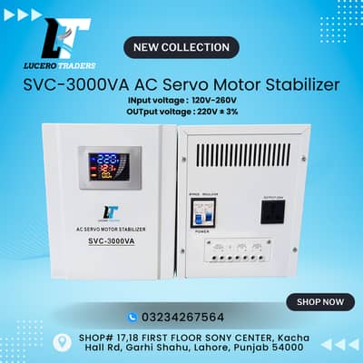 SVC-3000VA AC Servo Motor Stabilizer imported