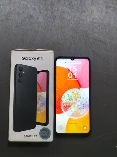 Samsung A14 6+128 with Box pta 10by10 call 03334448928