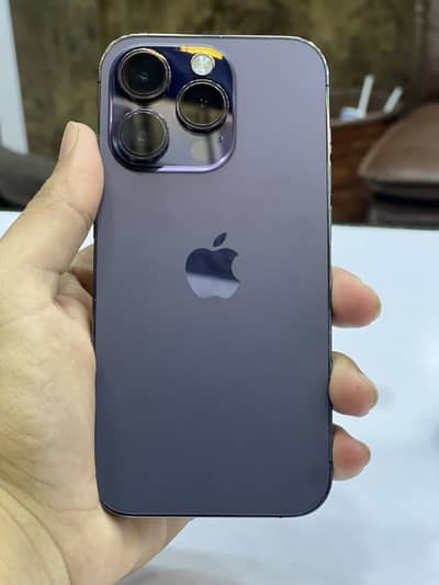 IPhone 14 pro jv 128 gb 85 battery health D purple clr