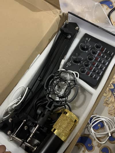 Bm800 Professional Condenser Mic With V8 Sound card