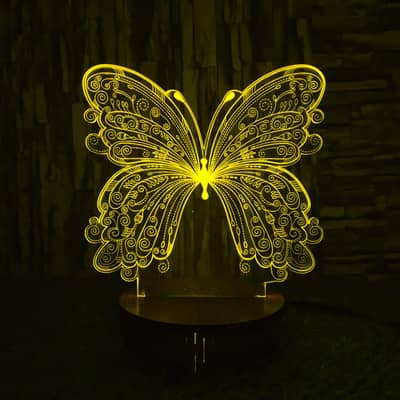 3D butterfly Illusion Lamp