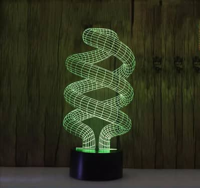3D spiral illusion lamp