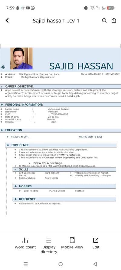 I need job urgent any type