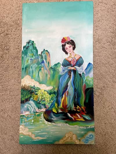 Lady in madane. OILPainting by flora art. . ‍