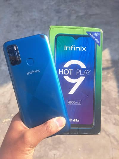 infinix hot9 play with box urgent sale please only call