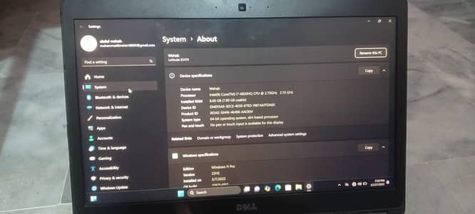 Dell Latitude E5470|Corei7 6th gen |8Gp|win 11 pro|excellent condition