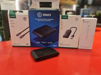 Elgato HD60X Game Capture Card + Apple Multiport Adapter Combo Bundle