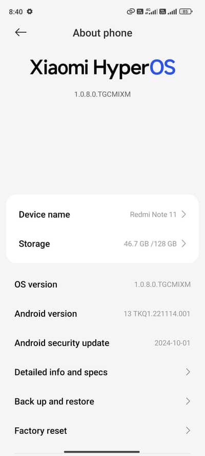 Redmi note 11.6 128