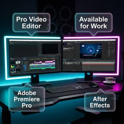 Professional Video Editor for YouTube, Motion Graphics & Social Media