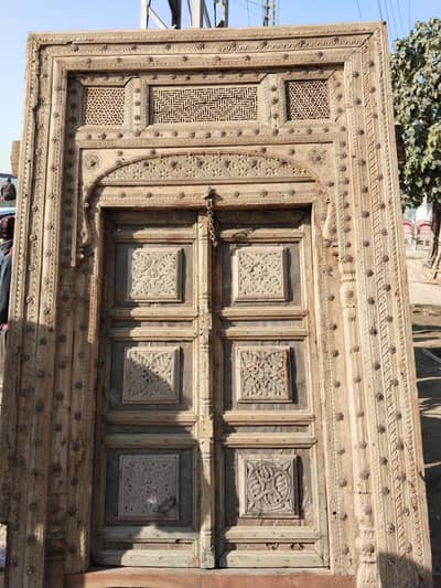 Antique Main door in shesham wood for sale