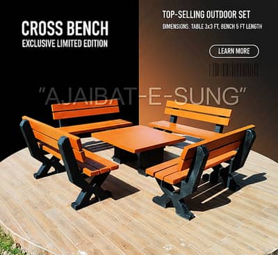 Heavy-Duty Garden Concrete Benches | Weatherproof & Long-Lasting