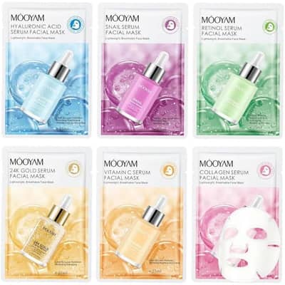 Brightening face masks- Set of 4 for All Skin Types