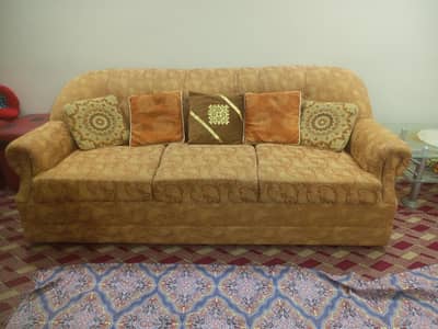 Sofa Set 5 Seater Camel Color