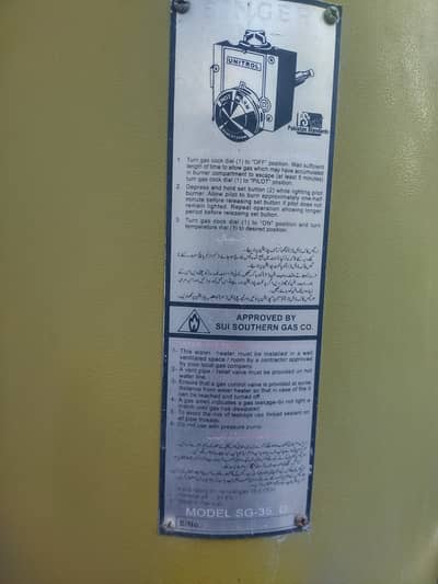 Singer Gas Geyser 35 gln