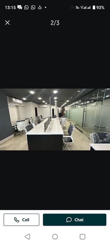 Available for Rent OFFICE 1200 square feet 24 hours / Portion / independent House Location Gulshan Iqbal VIP block ideal for soft ware house / call center /multinational company