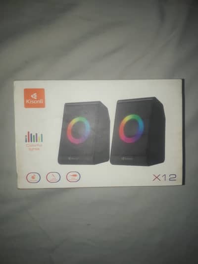 Kisonli X12 RGB Speakers [Box Packed] For PC and Phone