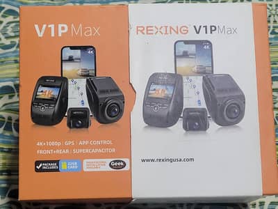 Rexing - V1P MAX 4K WiFi  Dash Cam Black
