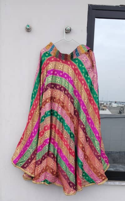 Colourfull Lehnga with Yellow choli dupatta