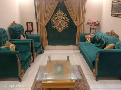 Selling complete sofa set including curtain and table - 1.5 year used