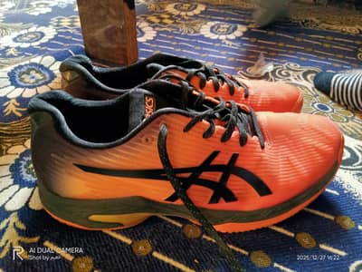 ASICS Solution Speed FF Red Orange Stripes Men's Sneakers