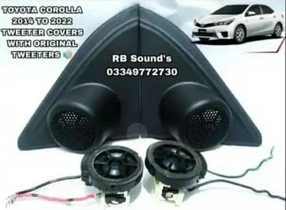 Toyota Corolla Original Tweeters With Covers 2014 to onward