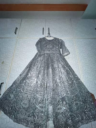 Maxi in a beautiful new grey shade, embellished with elegant gems