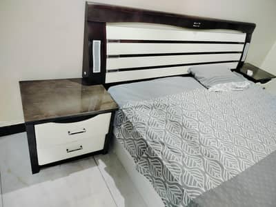 China Double Bed with two sides draw and 2 single Iron bed