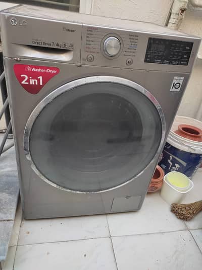 LG Front Load washing machine 7/4 KG with steam dryer