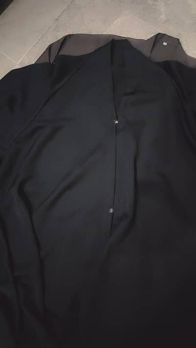 Black open abaya