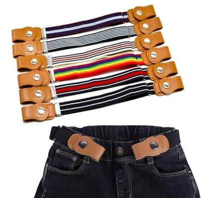 Kids child Buckle-Free Elastic Belt Stretch Canvas Belt For Boys Girls