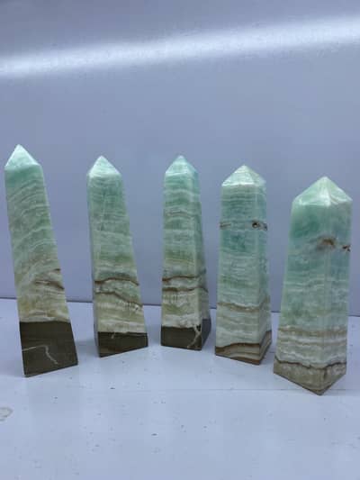 Banded Caribbean calcite towers