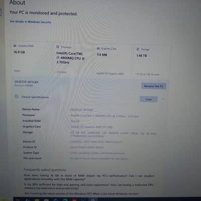 Editing and graphic workstation dell Precision M6800