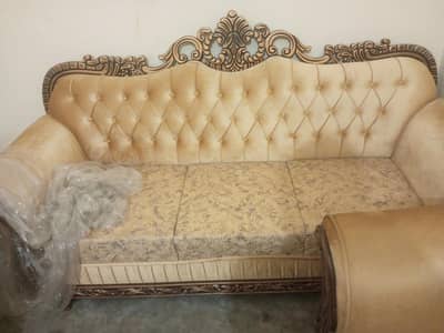 Brand New Royal Wooden Sofa Set 3+2+1 + Chairs & Tables | Untouched