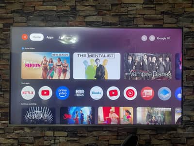 Tcl Qled with google tv features and all apps working including PS