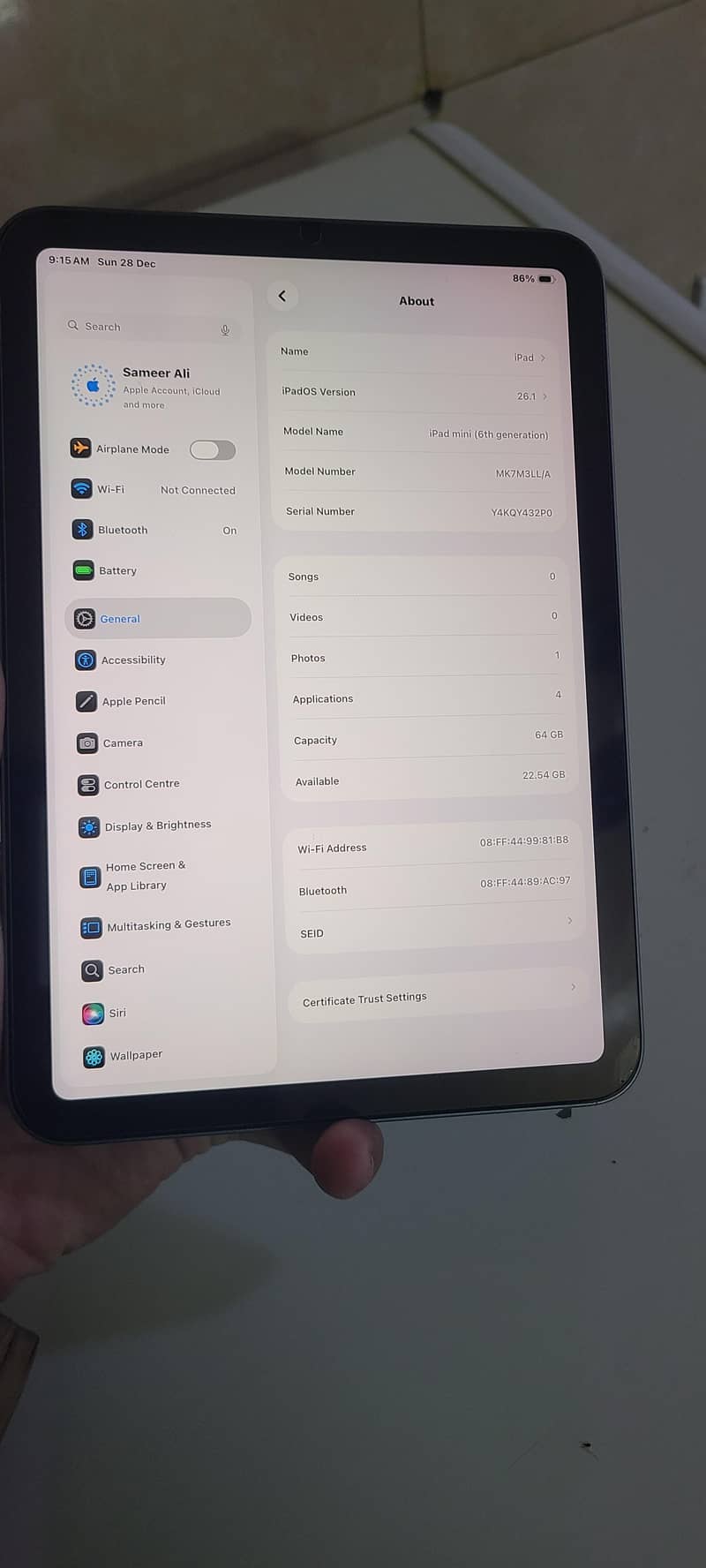 ipad mini 6 with box 1