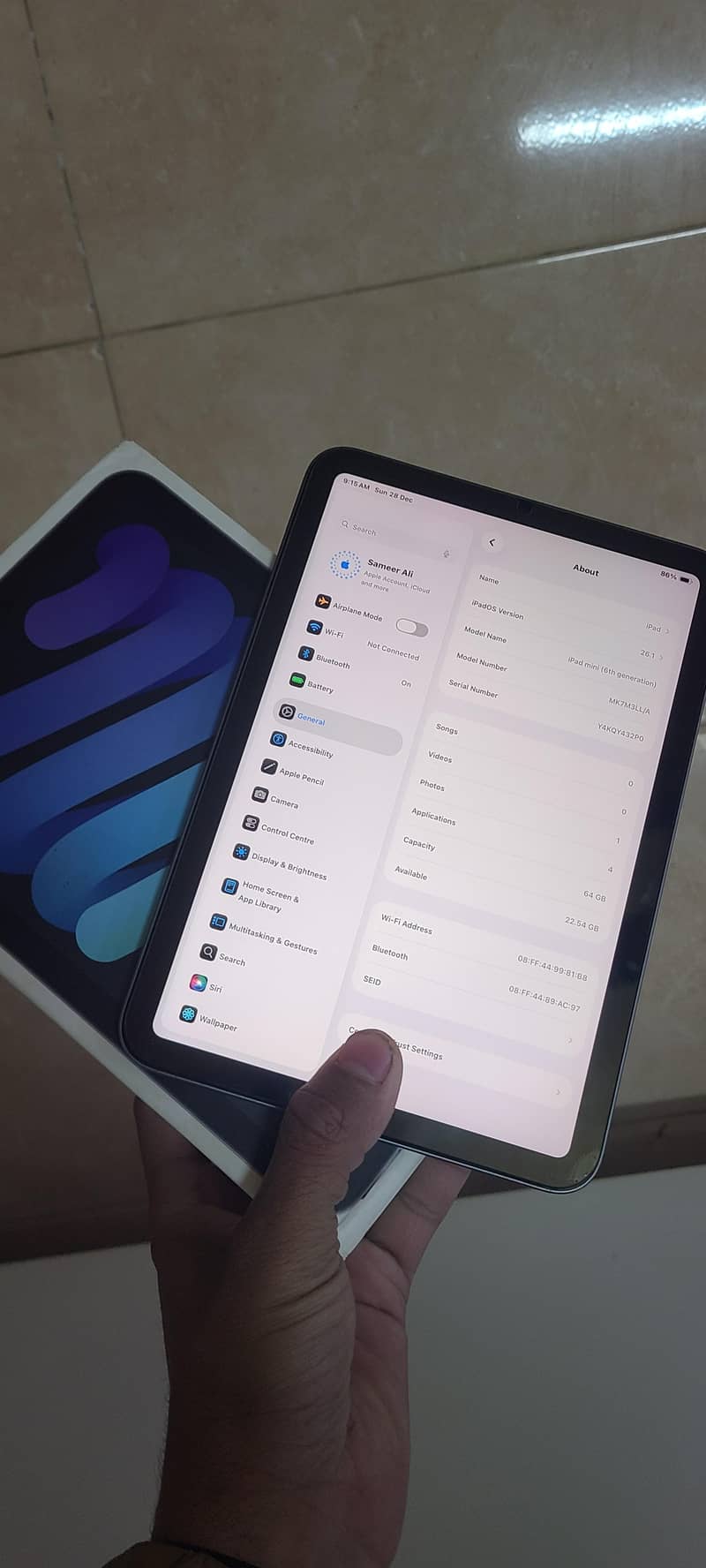 ipad mini 6 with box 2