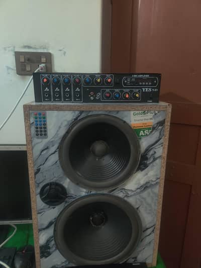 2 amplifier with 4 speaker all ok 12inch 3 and 1   10 inch