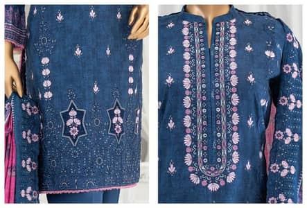 Safina khaddar embroidered ladies 3- piece suit