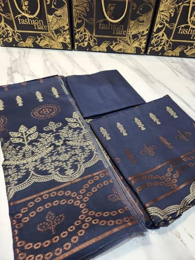 sapphire embroidery winter lawn 3-piece