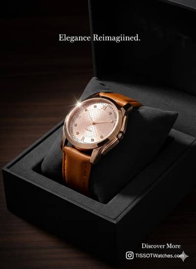 Tomi rose gold dial with orange strap with roman interior